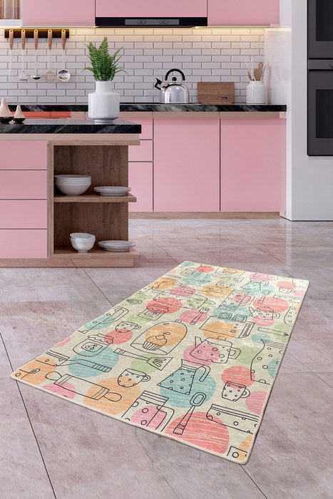 Conceptum Alfombra de pasillo Bakery Multicolor 100 x 300 cm Conceptum Alfombra de pasillo Bakery Multicolor 100 x 300 cm